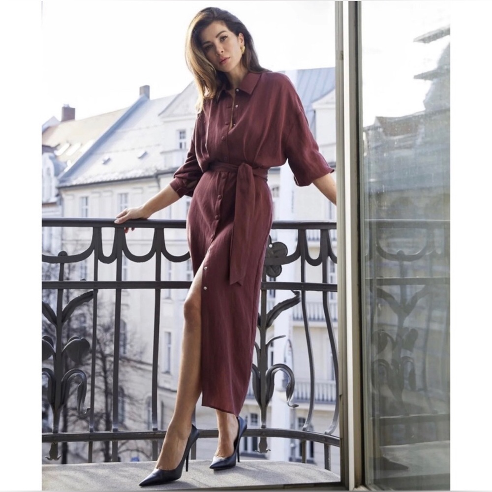 BELTED SHIRT DRESS